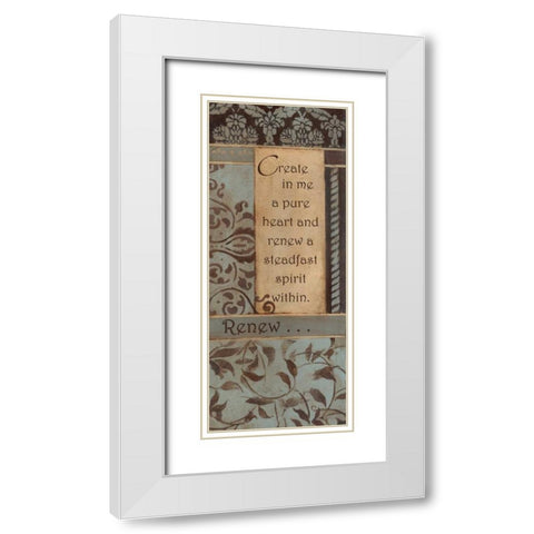 . White Modern Wood Framed Art Print with Double Matting by Haynes, Smith