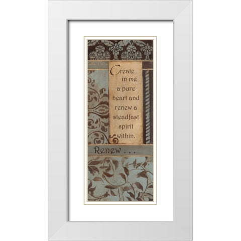. White Modern Wood Framed Art Print with Double Matting by Haynes, Smith