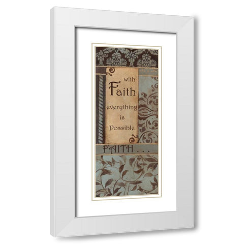. White Modern Wood Framed Art Print with Double Matting by Haynes, Smith
