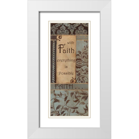. White Modern Wood Framed Art Print with Double Matting by Haynes, Smith