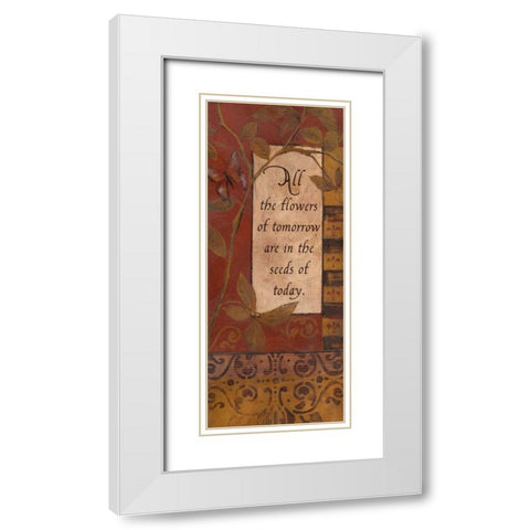 . White Modern Wood Framed Art Print with Double Matting by Haynes, Smith