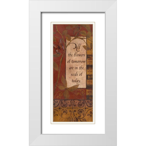 . White Modern Wood Framed Art Print with Double Matting by Haynes, Smith