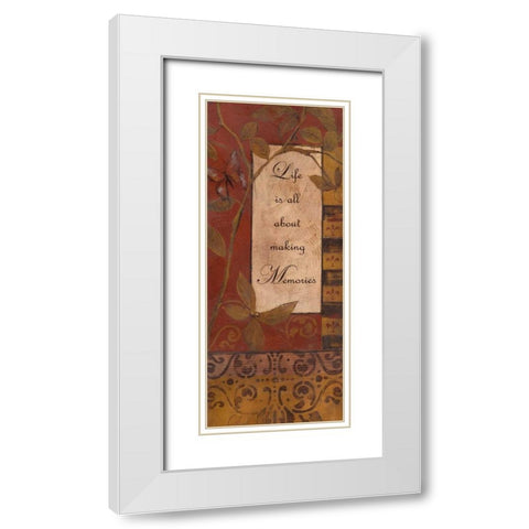 . White Modern Wood Framed Art Print with Double Matting by Haynes, Smith
