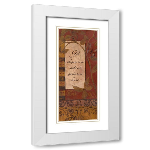 . White Modern Wood Framed Art Print with Double Matting by Haynes, Smith