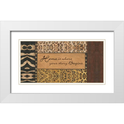 . White Modern Wood Framed Art Print with Double Matting by Haynes, Smith
