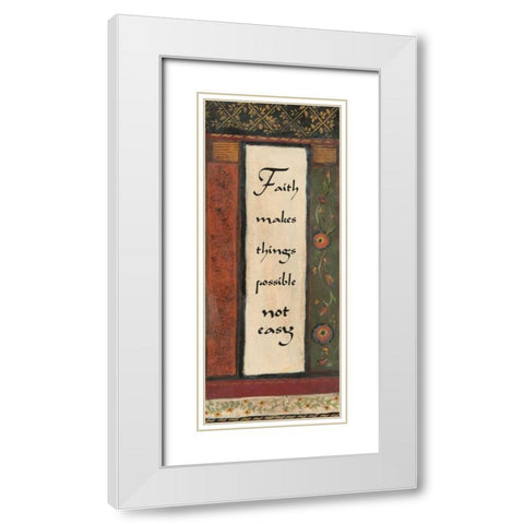 . White Modern Wood Framed Art Print with Double Matting by Haynes, Smith