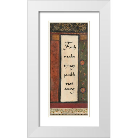 . White Modern Wood Framed Art Print with Double Matting by Haynes, Smith