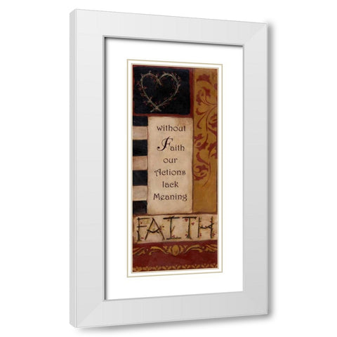. White Modern Wood Framed Art Print with Double Matting by Haynes, Smith