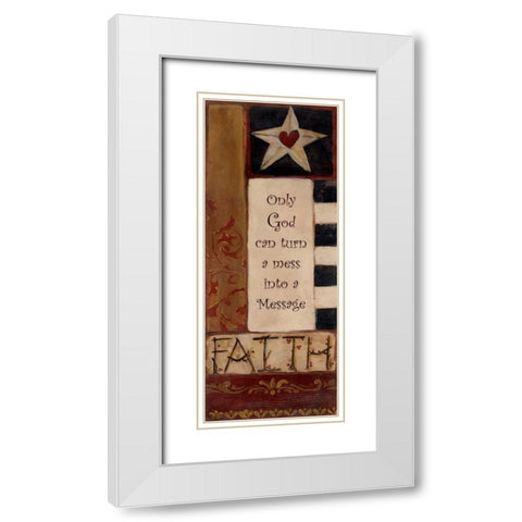 . White Modern Wood Framed Art Print with Double Matting by Haynes, Smith