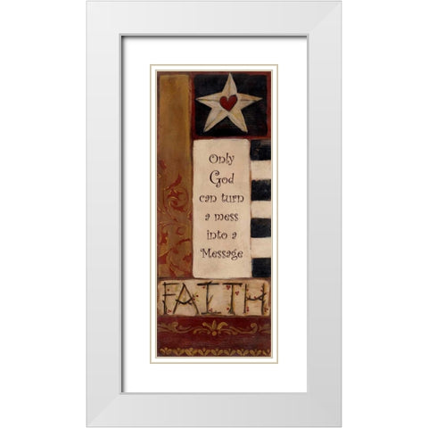 . White Modern Wood Framed Art Print with Double Matting by Haynes, Smith