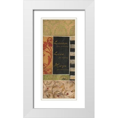 . White Modern Wood Framed Art Print with Double Matting by Haynes, Smith