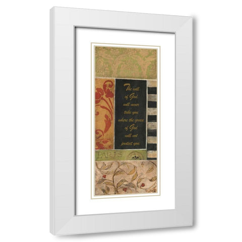 . White Modern Wood Framed Art Print with Double Matting by Haynes, Smith