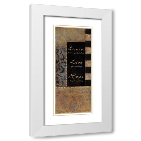 . White Modern Wood Framed Art Print with Double Matting by Haynes, Smith