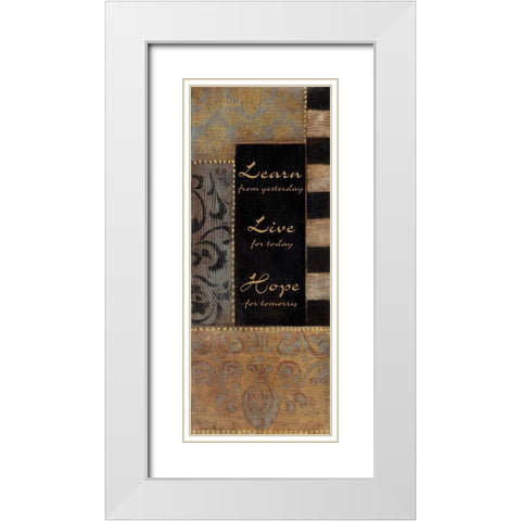 . White Modern Wood Framed Art Print with Double Matting by Haynes, Smith