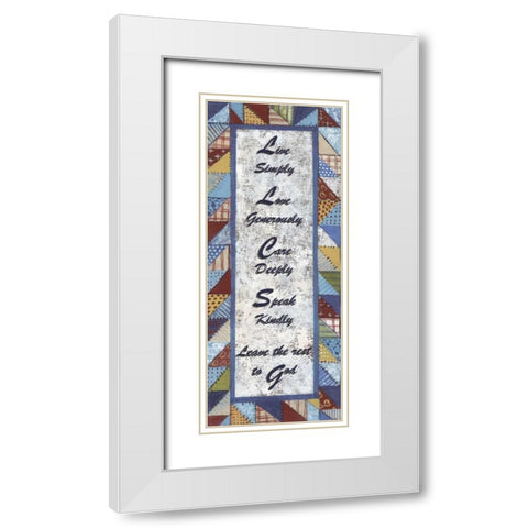 . White Modern Wood Framed Art Print with Double Matting by Haynes, Smith