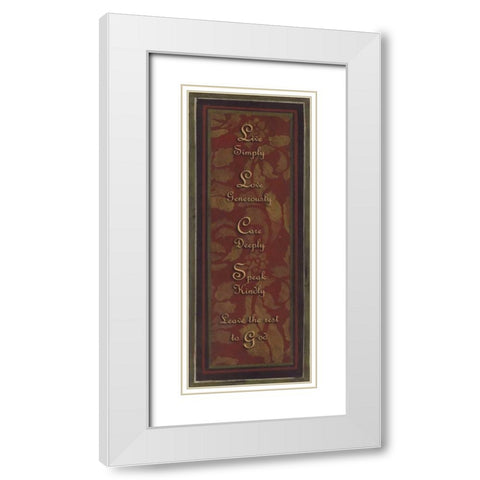 . White Modern Wood Framed Art Print with Double Matting by Haynes, Smith