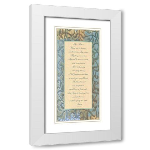 Our Father Panel White Modern Wood Framed Art Print with Double Matting by Haynes, Smith