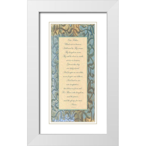 Our Father Panel White Modern Wood Framed Art Print with Double Matting by Haynes, Smith