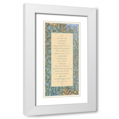 God Serenity Panel White Modern Wood Framed Art Print with Double Matting by Haynes, Smith