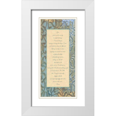 God Serenity Panel White Modern Wood Framed Art Print with Double Matting by Haynes, Smith