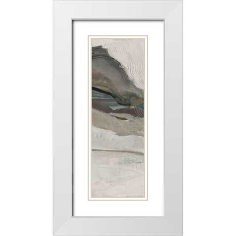 Down Streem Flow 1 White Modern Wood Framed Art Print with Double Matting by Haynes, Smith