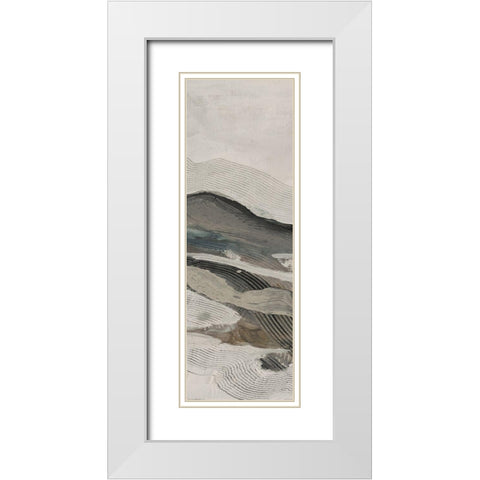 Down Streem Flow 2 White Modern Wood Framed Art Print with Double Matting by Haynes, Smith