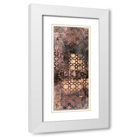 Ornate Rust 2 White Modern Wood Framed Art Print with Double Matting by Haynes, Smith