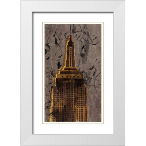 . White Modern Wood Framed Art Print with Double Matting by Haynes, Smith