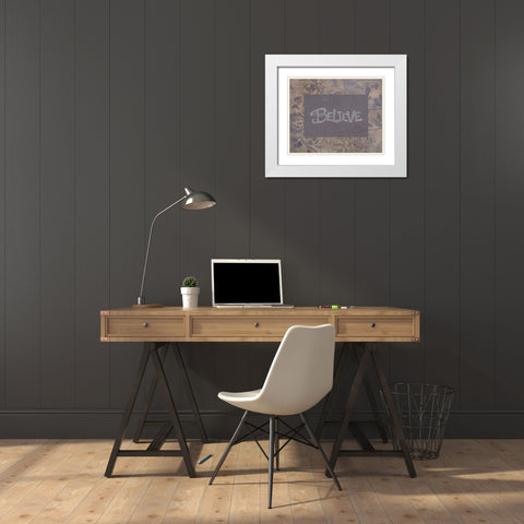 . White Modern Wood Framed Art Print with Double Matting by Haynes, Smith