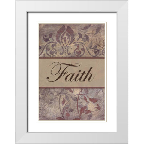 . White Modern Wood Framed Art Print with Double Matting by Haynes, Smith