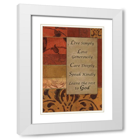 . White Modern Wood Framed Art Print with Double Matting by Haynes, Smith