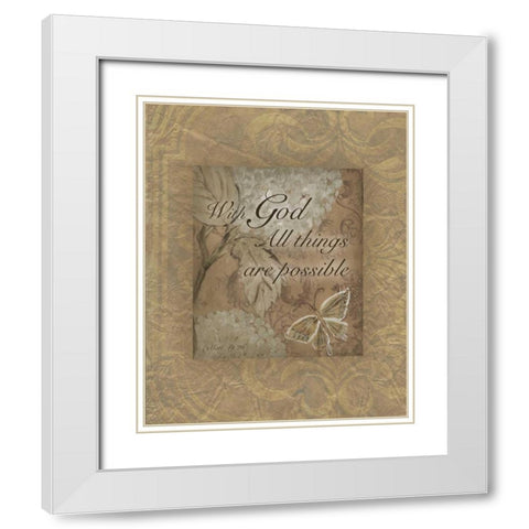 . White Modern Wood Framed Art Print with Double Matting by Haynes, Smith