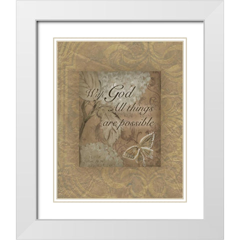 . White Modern Wood Framed Art Print with Double Matting by Haynes, Smith