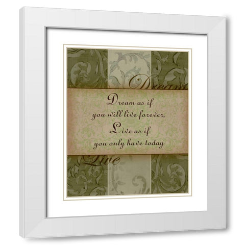 . White Modern Wood Framed Art Print with Double Matting by Haynes, Smith