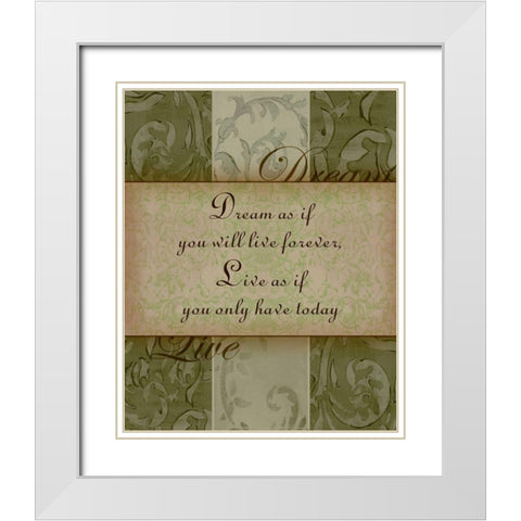 . White Modern Wood Framed Art Print with Double Matting by Haynes, Smith