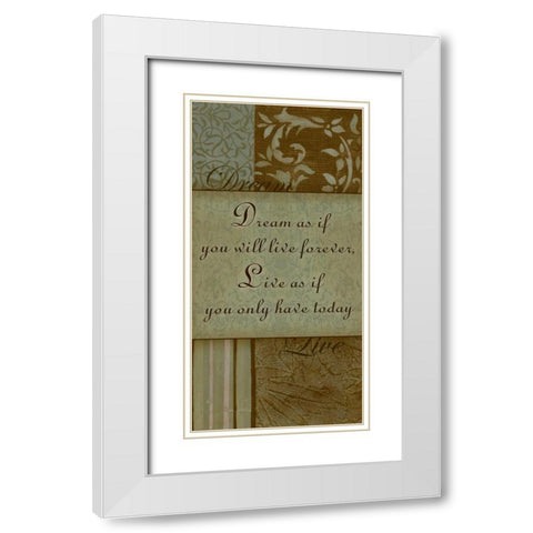 . White Modern Wood Framed Art Print with Double Matting by Haynes, Smith