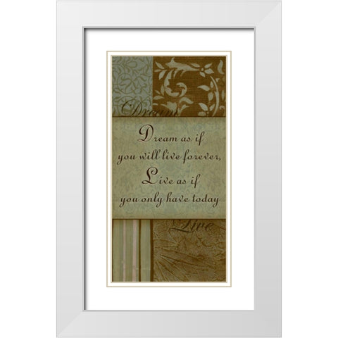 . White Modern Wood Framed Art Print with Double Matting by Haynes, Smith