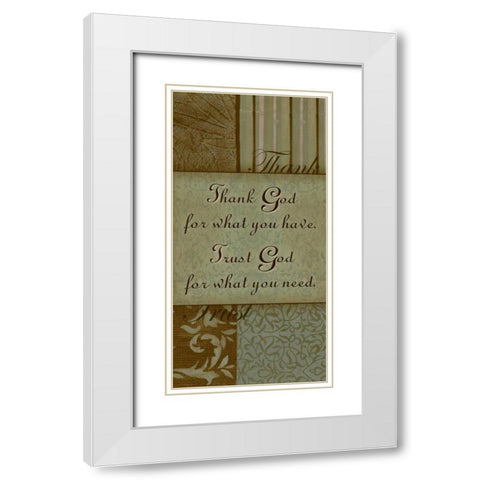 . White Modern Wood Framed Art Print with Double Matting by Haynes, Smith