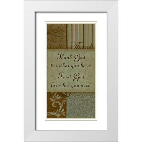 . White Modern Wood Framed Art Print with Double Matting by Haynes, Smith