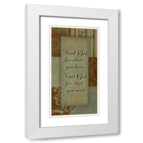 . White Modern Wood Framed Art Print with Double Matting by Haynes, Smith