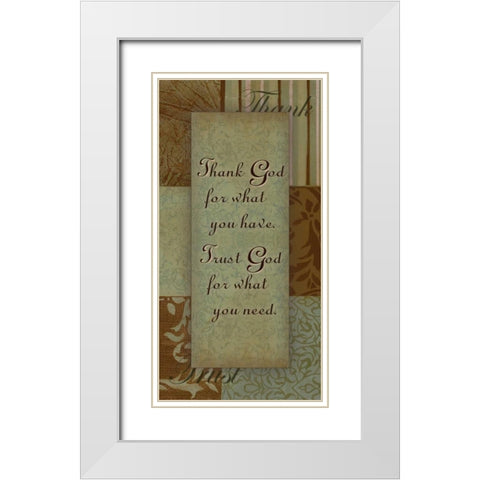 . White Modern Wood Framed Art Print with Double Matting by Haynes, Smith