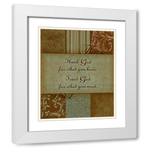 . White Modern Wood Framed Art Print with Double Matting by Haynes, Smith