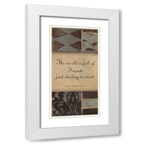 . White Modern Wood Framed Art Print with Double Matting by Haynes, Smith