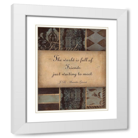 . White Modern Wood Framed Art Print with Double Matting by Haynes, Smith