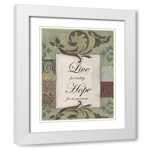 . White Modern Wood Framed Art Print with Double Matting by Haynes, Smith