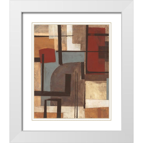 . White Modern Wood Framed Art Print with Double Matting by Haynes, Smith