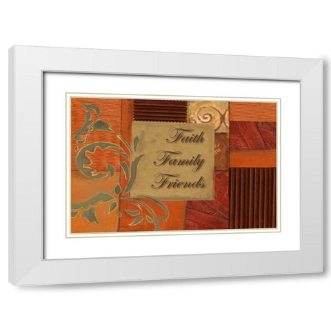 . White Modern Wood Framed Art Print with Double Matting by Haynes, Smith