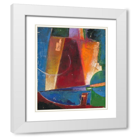. White Modern Wood Framed Art Print with Double Matting by Haynes, Smith