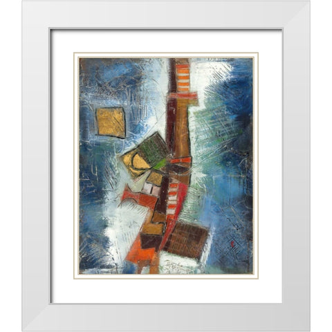 . White Modern Wood Framed Art Print with Double Matting by Haynes, Smith