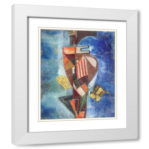 . White Modern Wood Framed Art Print with Double Matting by Haynes, Smith